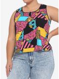 The Nightmare Before Christmas Sally Patchwork Girls Tank Top Plus Size, MULTI, hi-res