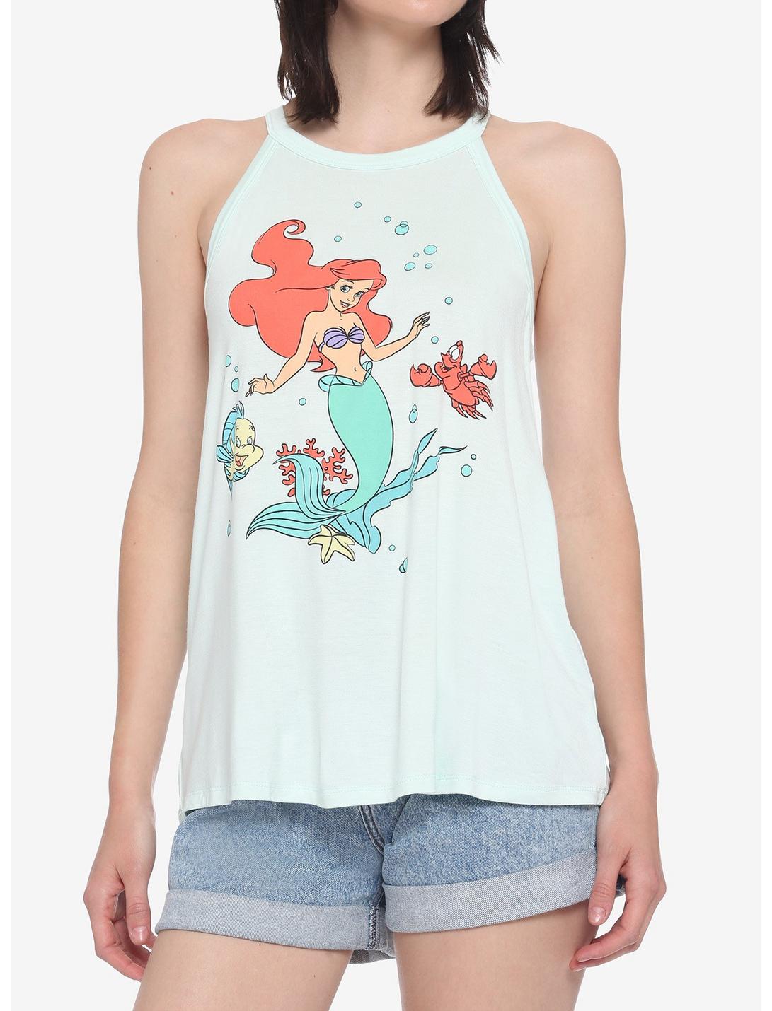 Disney The Little Mermaid Ariel Mesh Back Girls High Neck Tank Top, MULTI, hi-res