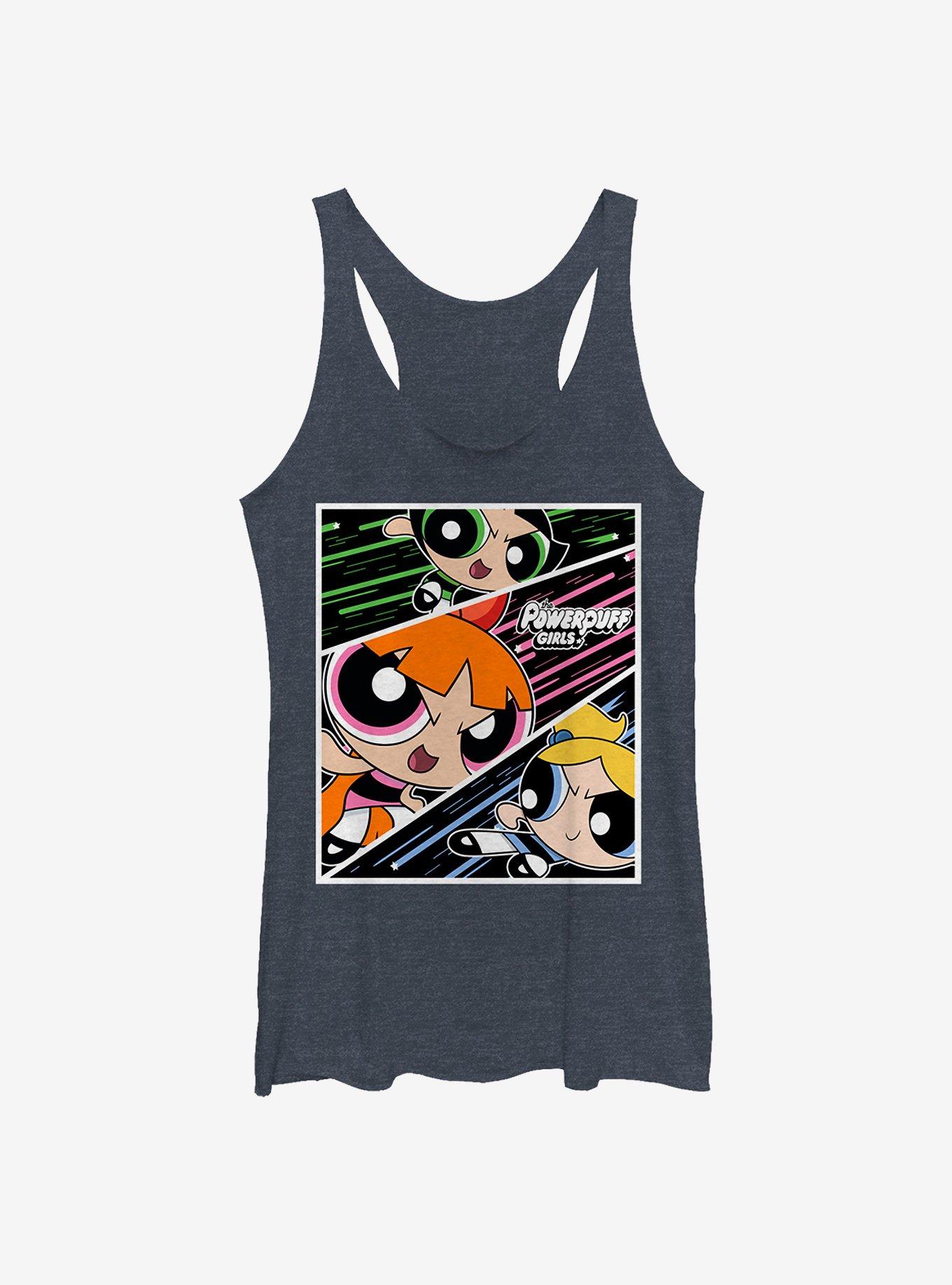 The Powerpuff Girls Fighting Panels Womens Tank Top, , hi-res