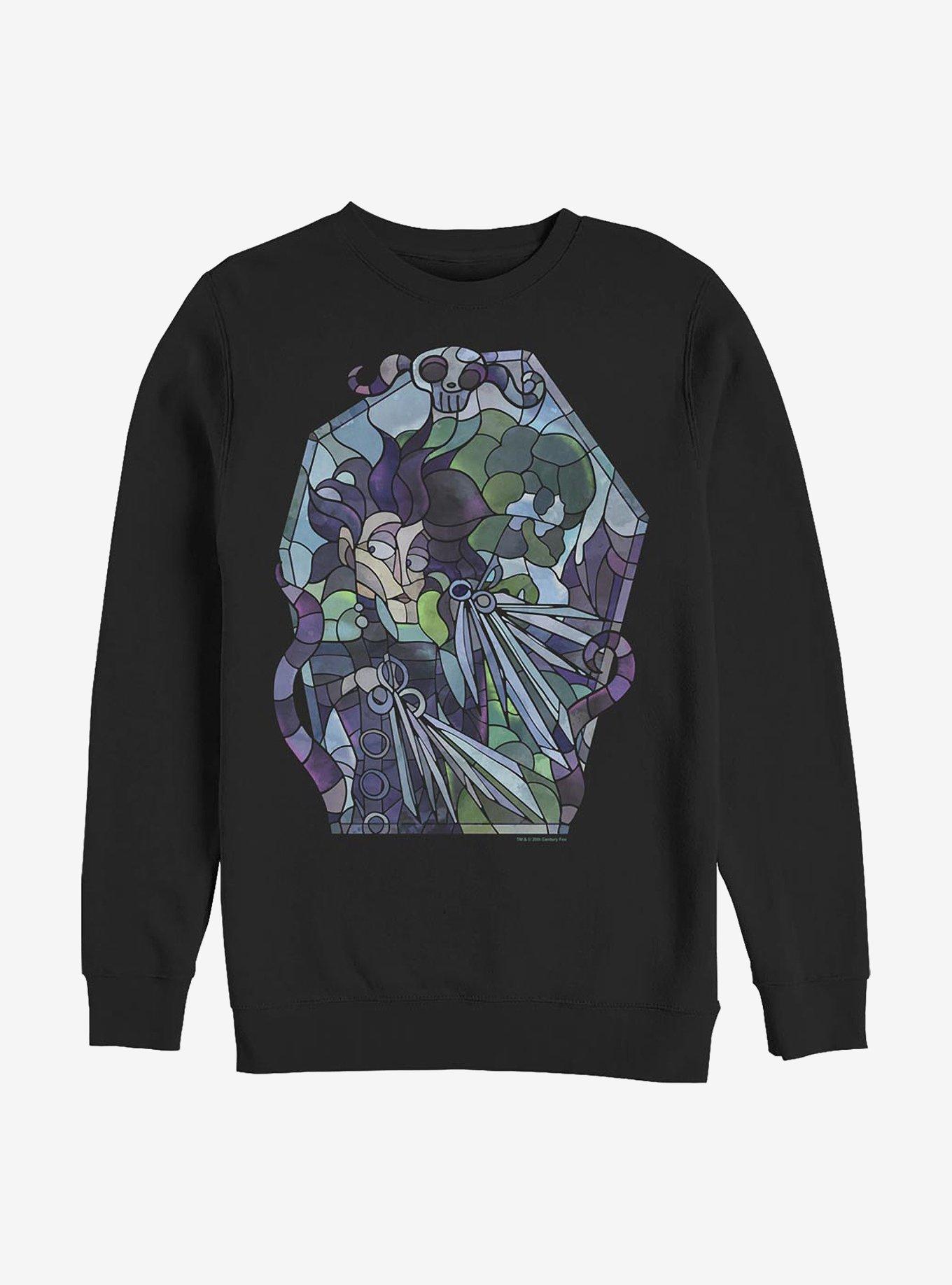 Edward Scissorhands Edward Stained Glass Sweatshirt, BLACK, hi-res