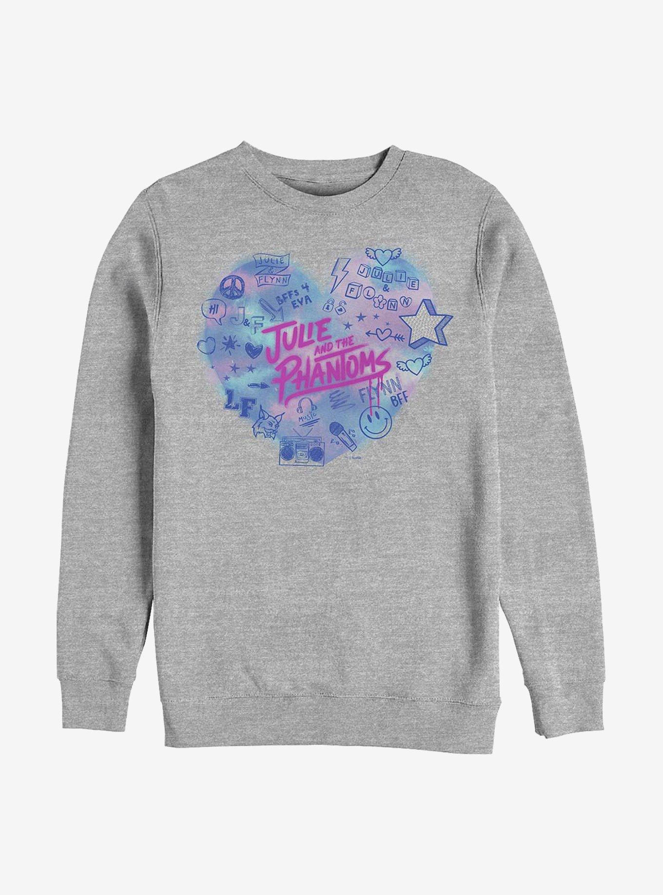 Julie And The Phantoms Heart Julie Icons Sweatshirt, ATH HTR, hi-res