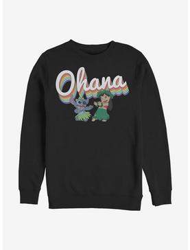 Disney Lilo And Stitch Rainbow Ohana Sweatshirt, , hi-res
