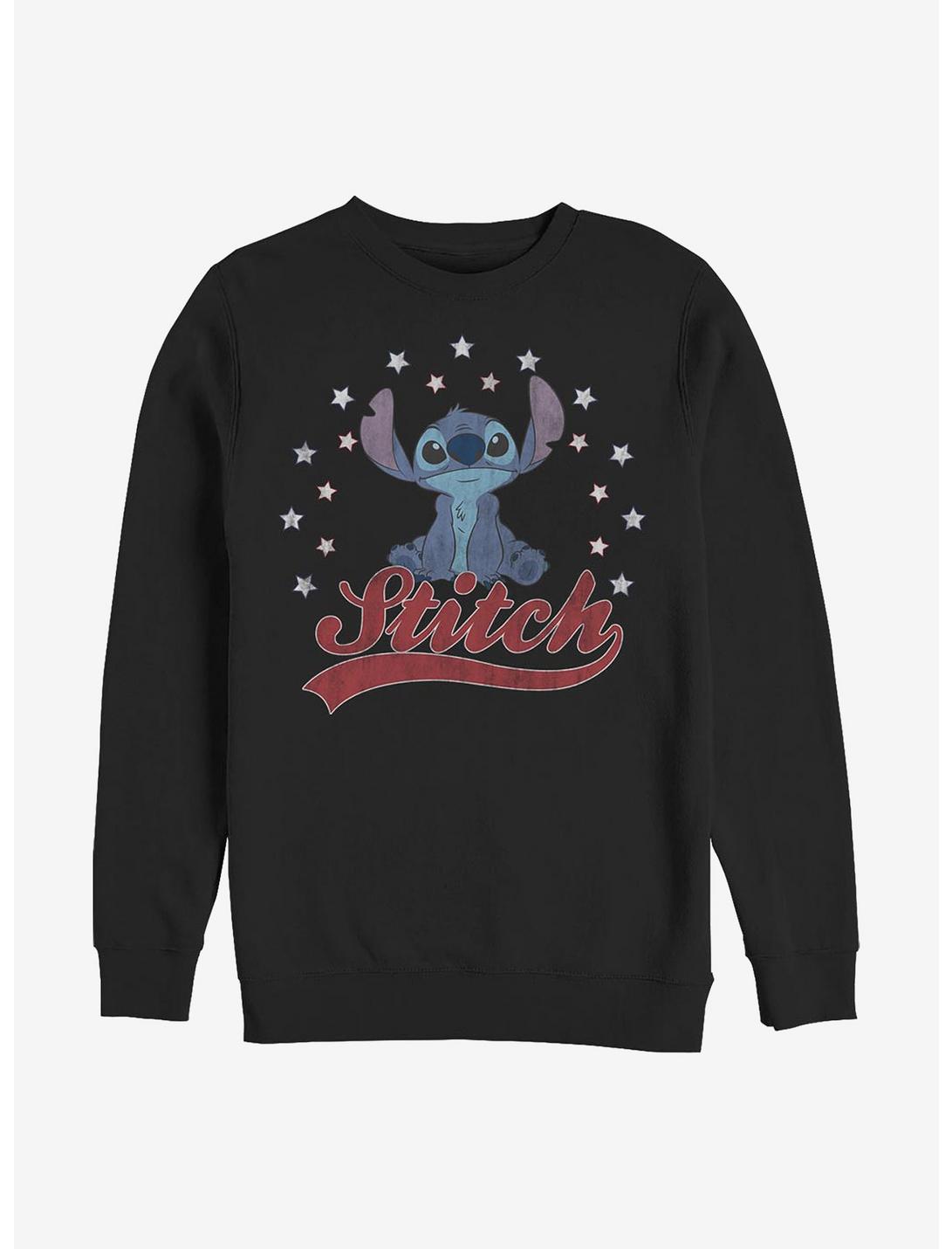 Disney Lilo And Stitch Americana Sweatshirt, BLACK, hi-res