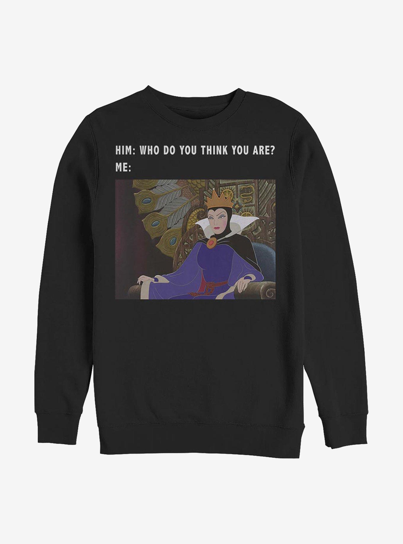 Disney Snow White Evil Queen Meme Sweatshirt, BLACK, hi-res
