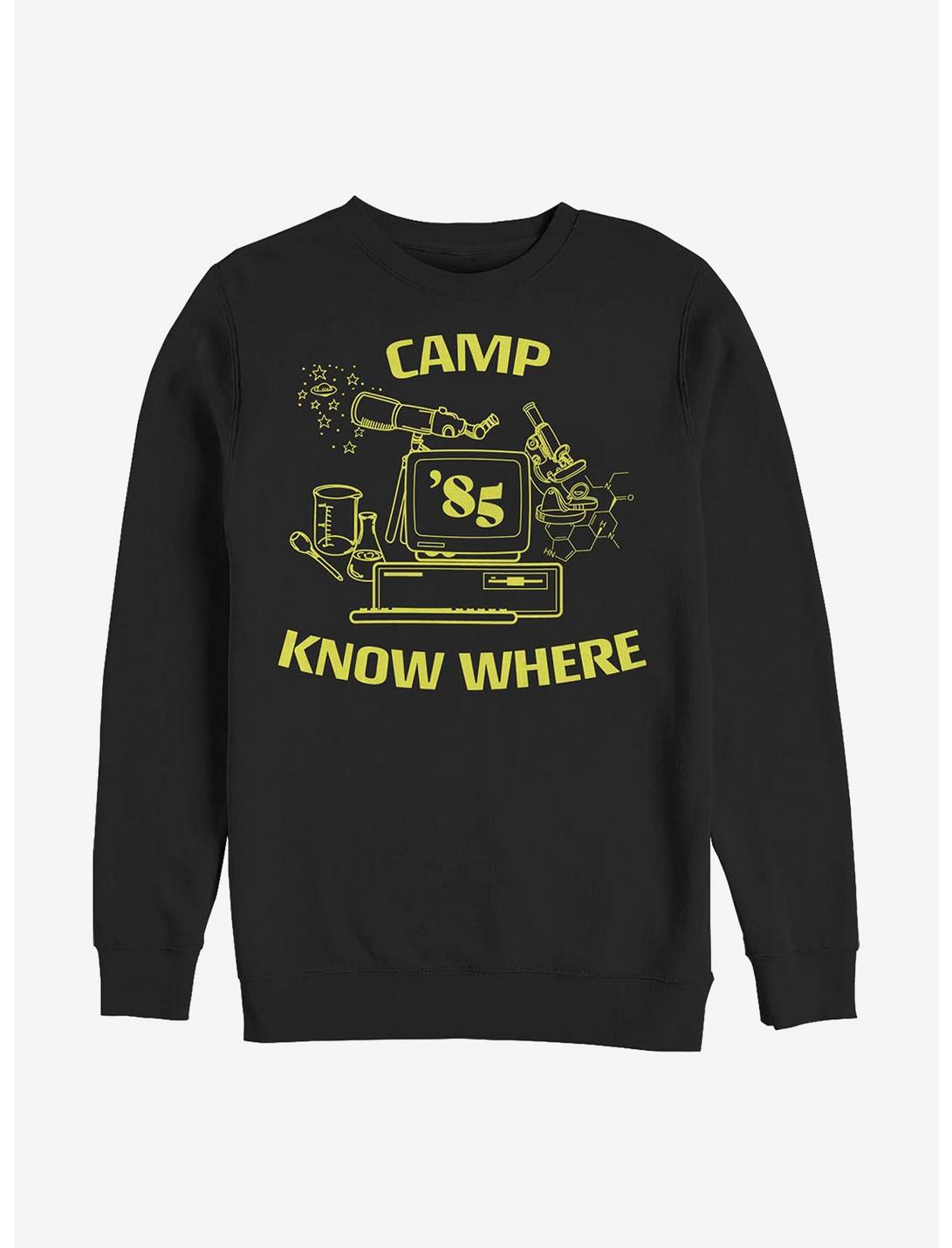 Plus Size Stranger Things Camp Know Where Sweatshirt, BLACK, hi-res