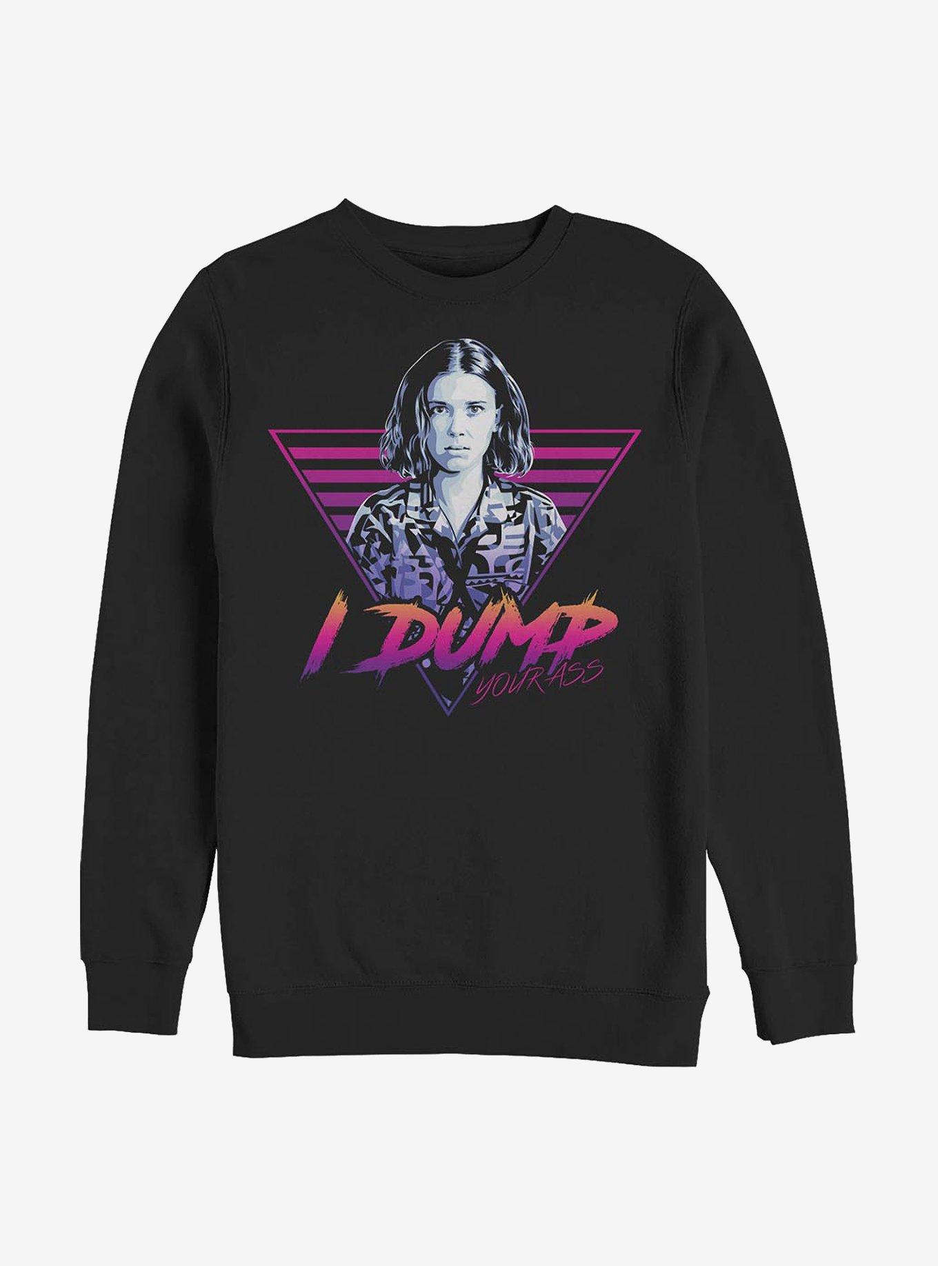 Stranger Things Dump Your Ass Sweatshirt, BLACK, hi-res