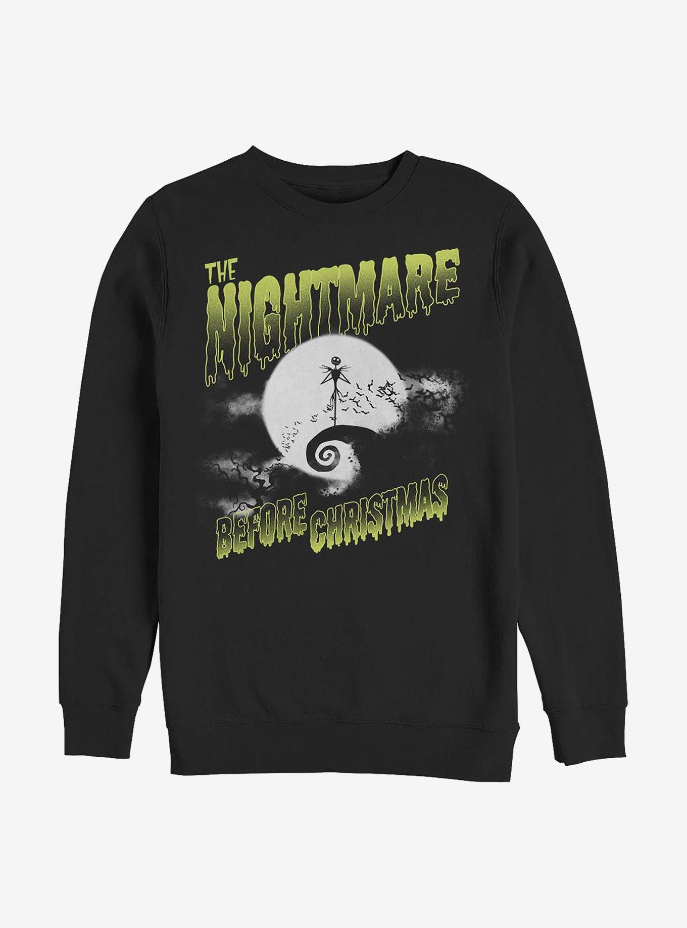 Disney Nightmare Before Christmas Spooky Nightmare Sweatshirt, BLACK, hi-res