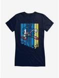 Sonic The Hedgehog Sonic Speed Color Girls T-Shirt, NAVY, hi-res
