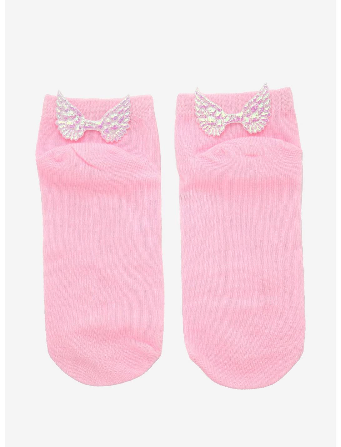 Angel Wings Pink Ankle Socks, , hi-res