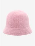 Fuzzy Pastel Pink Bucket Hat, , hi-res