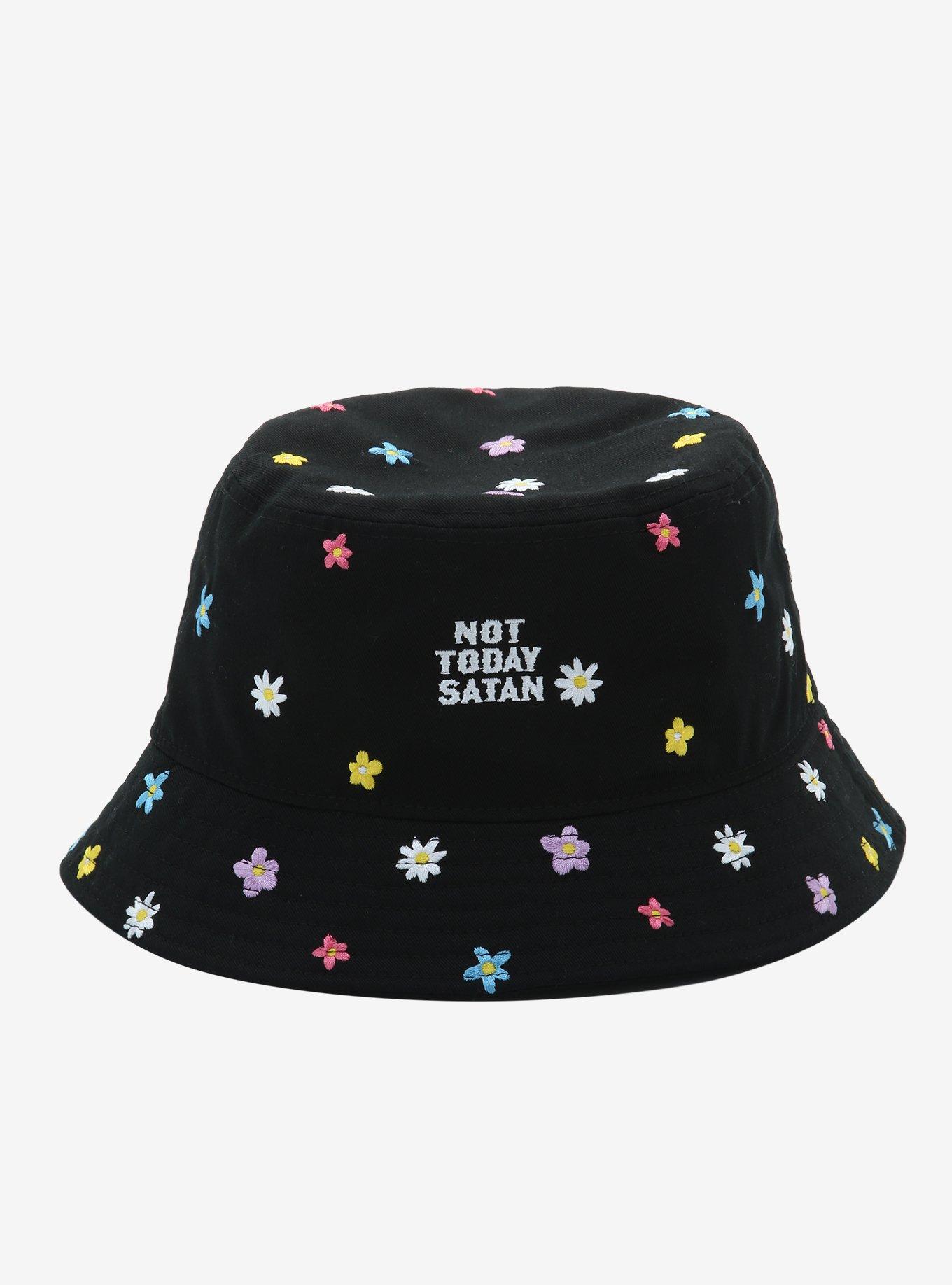 Not Today Satan Flower Bucket Hat, , hi-res