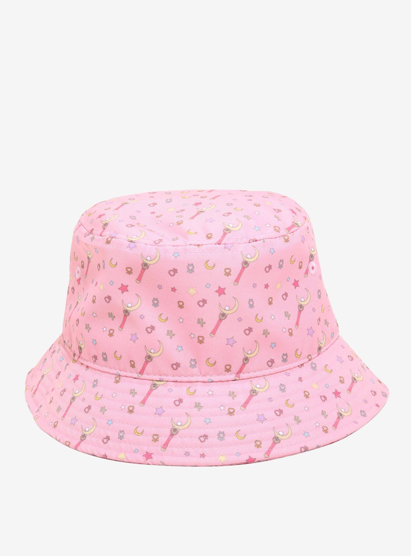 Sailor Moon Pink Icons Bucket Hat