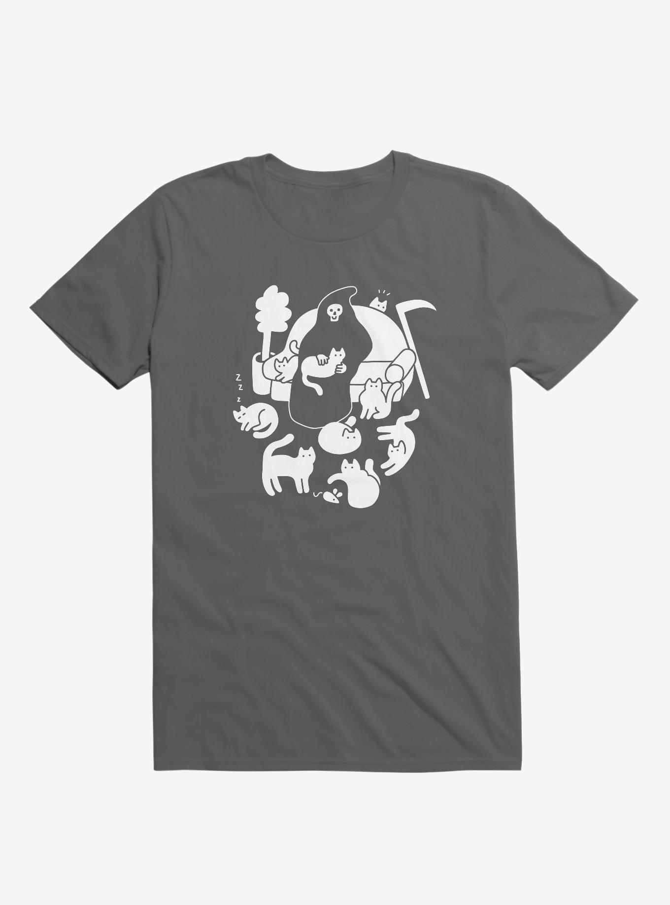 9 Lives Cat Reaper Asphalt Grey T-Shirt, , hi-res
