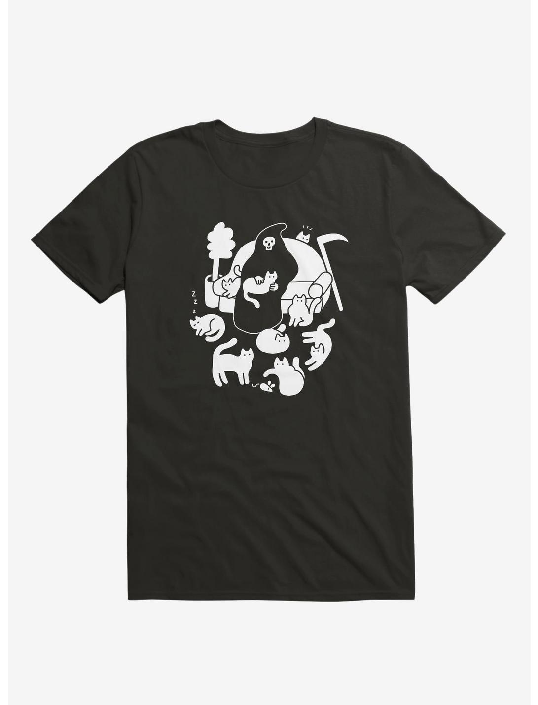 9 Lives Cat Reaper Black T-Shirt, BLACK, hi-res