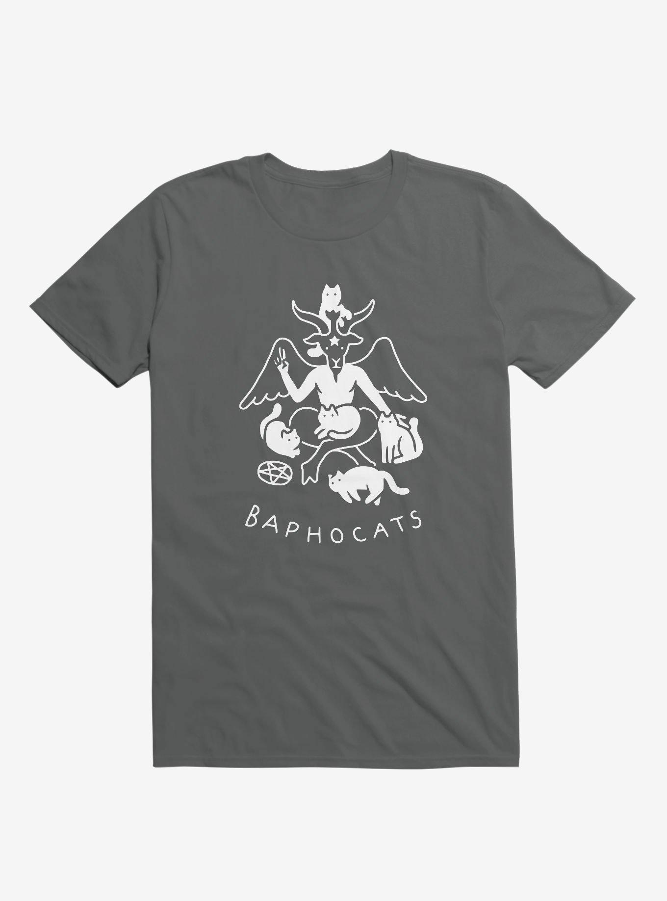 Baphocats Baphomet Cats Asphalt Grey T-Shirt, ASPHALT, hi-res