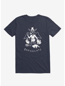 Baphocats Baphomet Cats Navy Blue T-Shirt, , hi-res