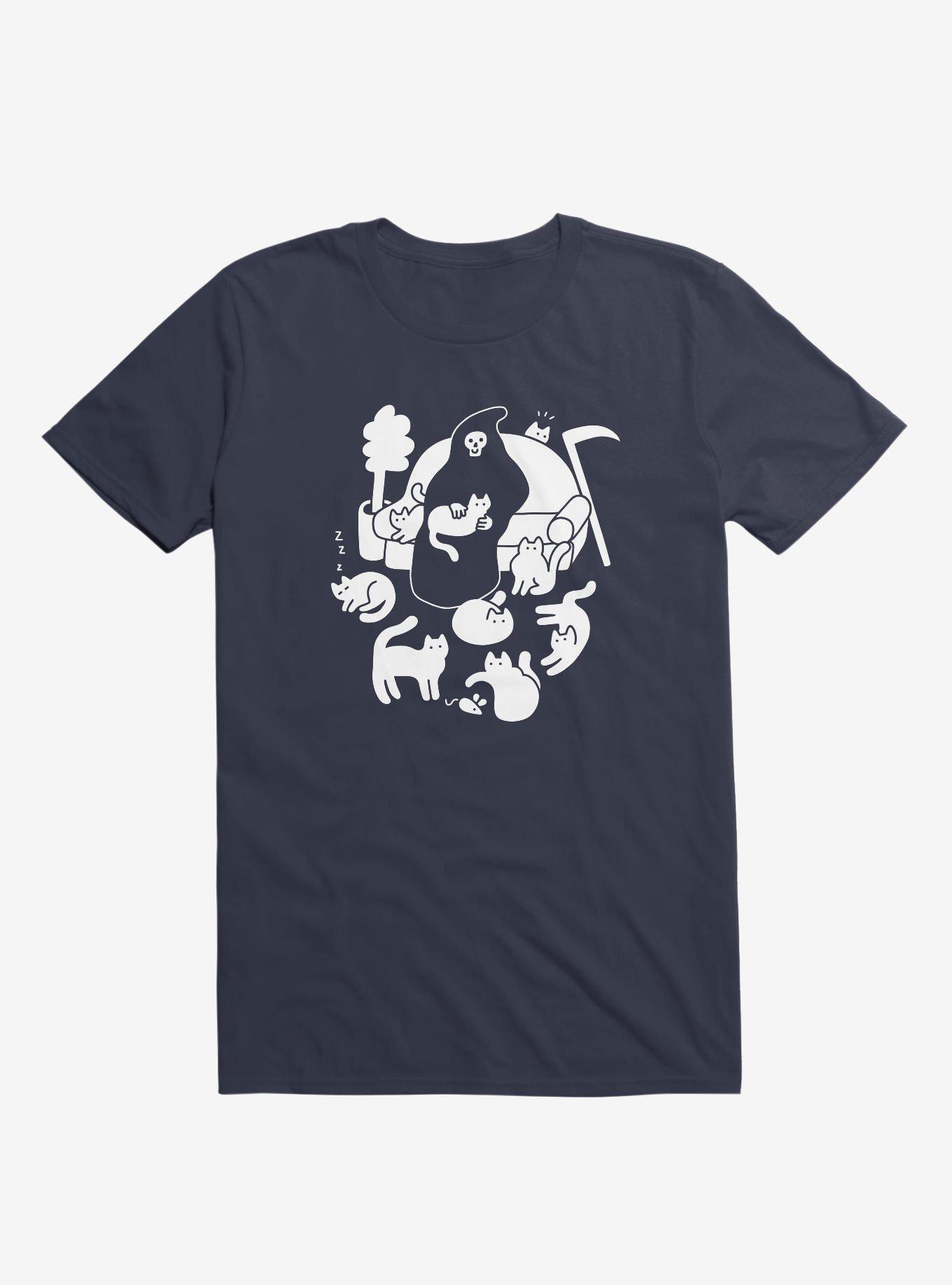 9 Lives Cat Reaper Navy Blue T-Shirt, , hi-res