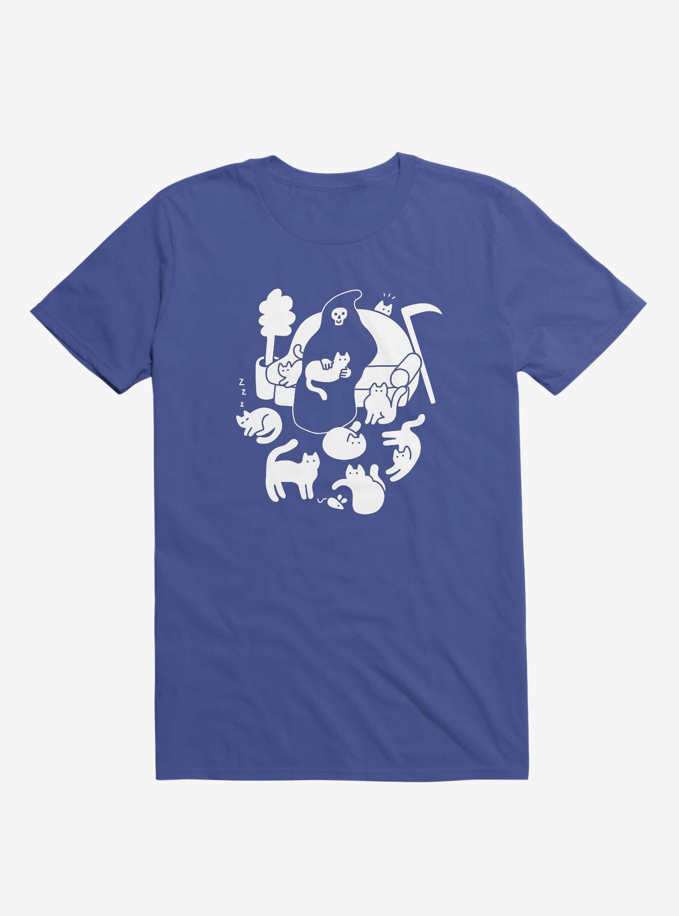 9 Lives Cat Reaper Royal Blue T-Shirt