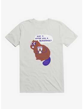 Beaver Offers A Beverage White T-Shirt, , hi-res
