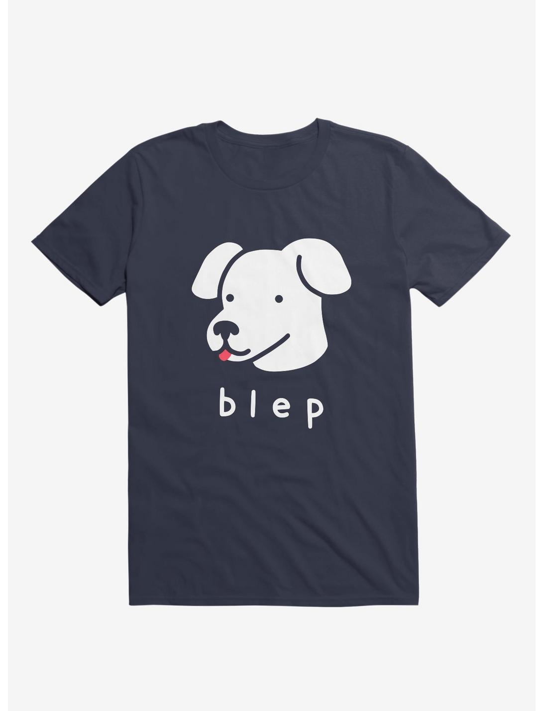 Blep Dog Navy Blue T-Shirt, NAVY, hi-res