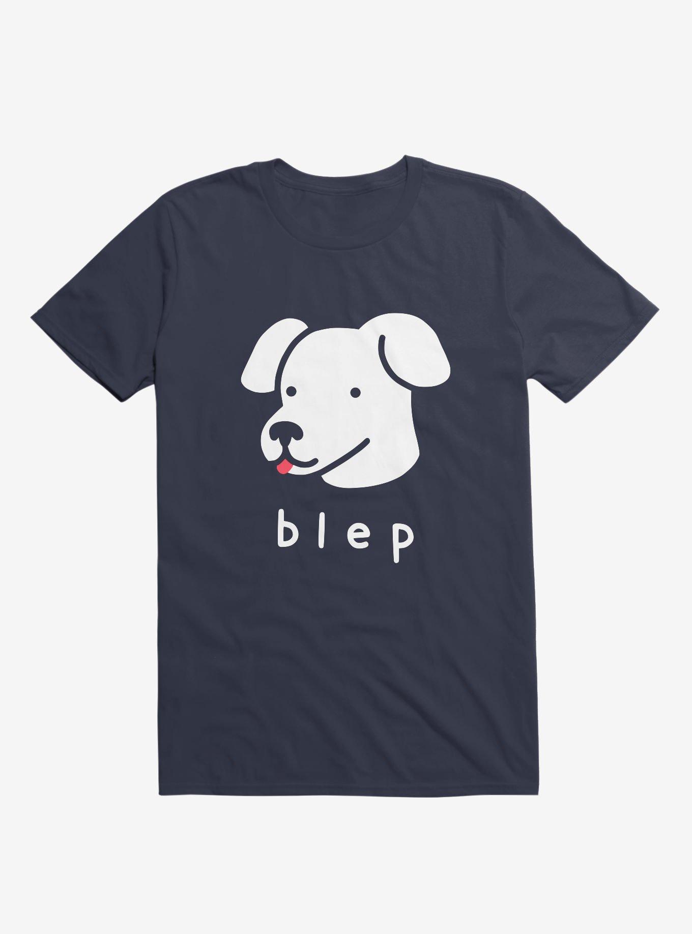 Blep Dog Navy Blue T-Shirt, NAVY, hi-res