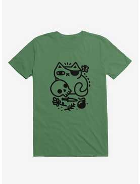 Badass Cat Kelly Green T-Shirt, , hi-res