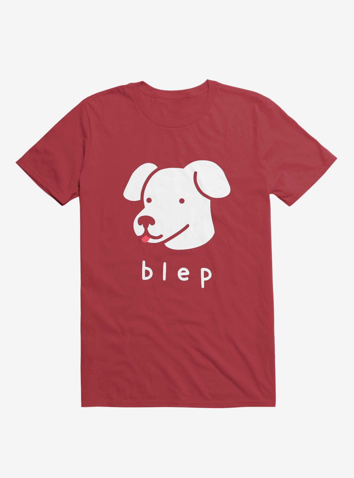 Blep Dog Red T-Shirt, RED, hi-res