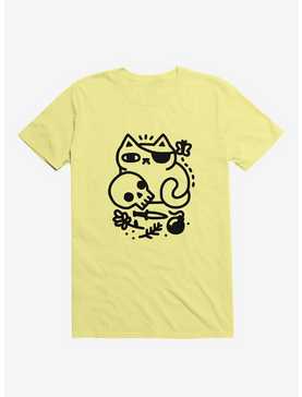 Badass Cat Yellow T-Shirt, , hi-res