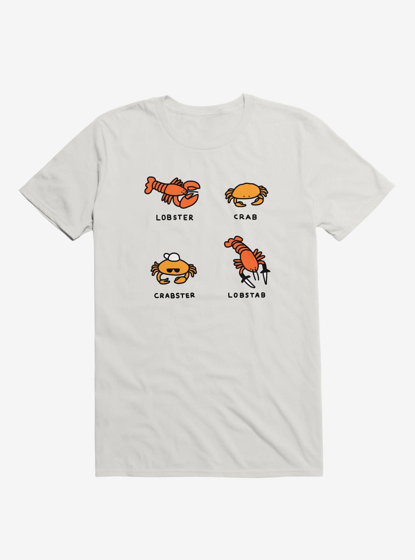 Lobster + Crab White T-Shirt, , hi-res
