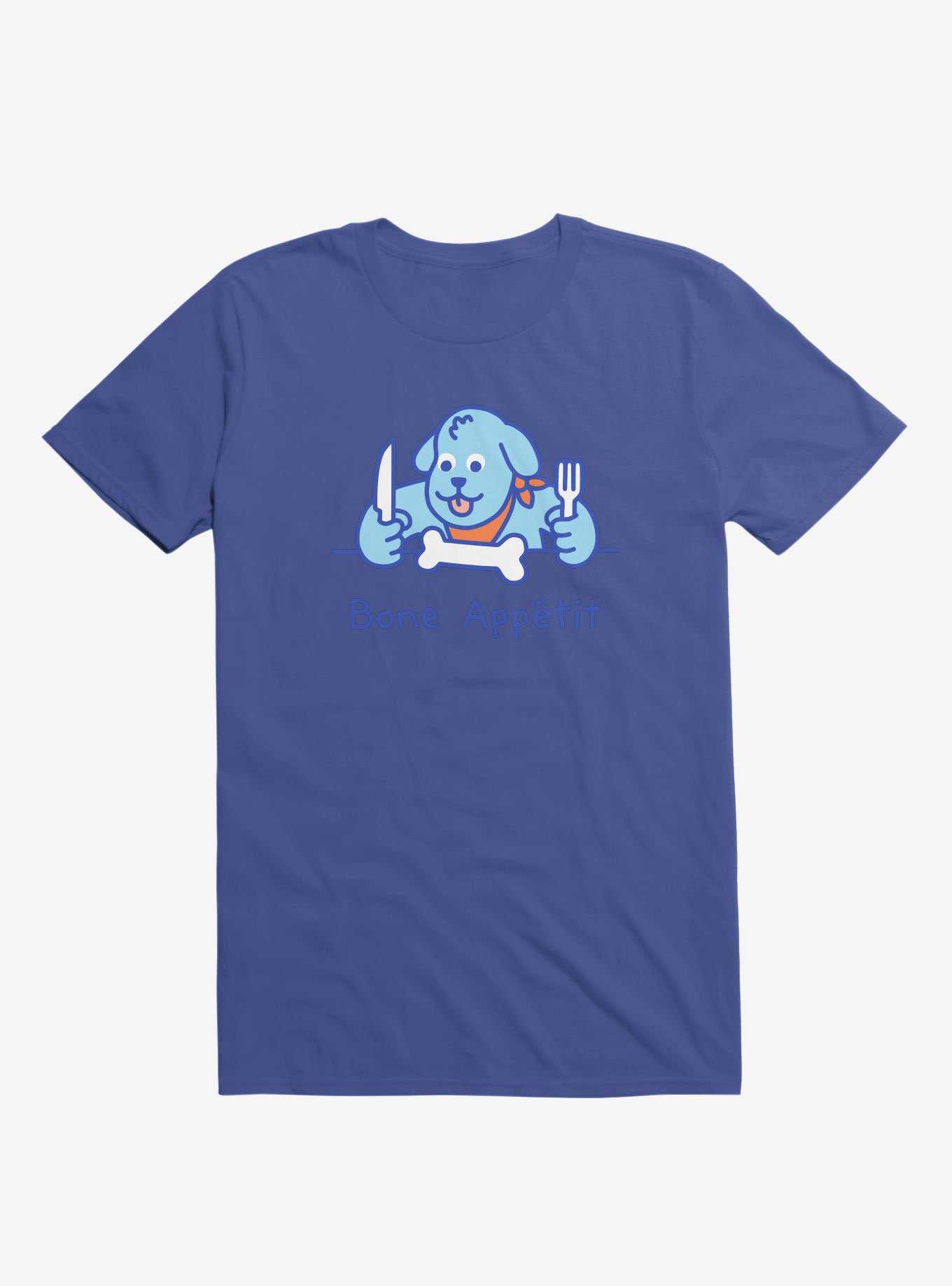 Bone Appetit Dog Royal Blue T-Shirt, , hi-res