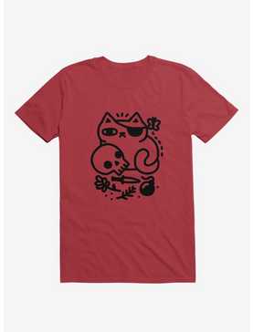 Badass Cat Red T-Shirt, , hi-res