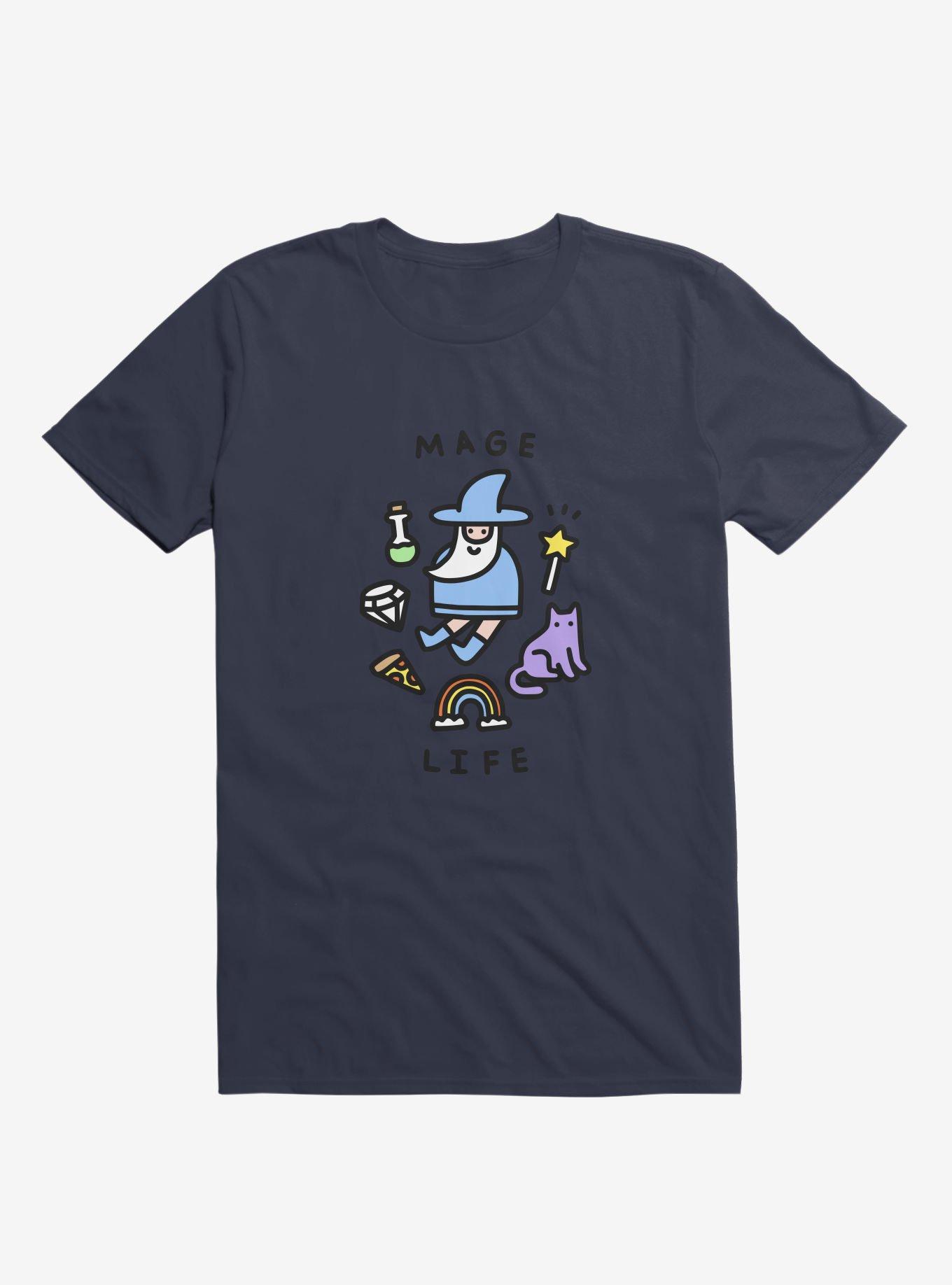 Mage Life Wizard Navy Blue T-Shirt, , hi-res