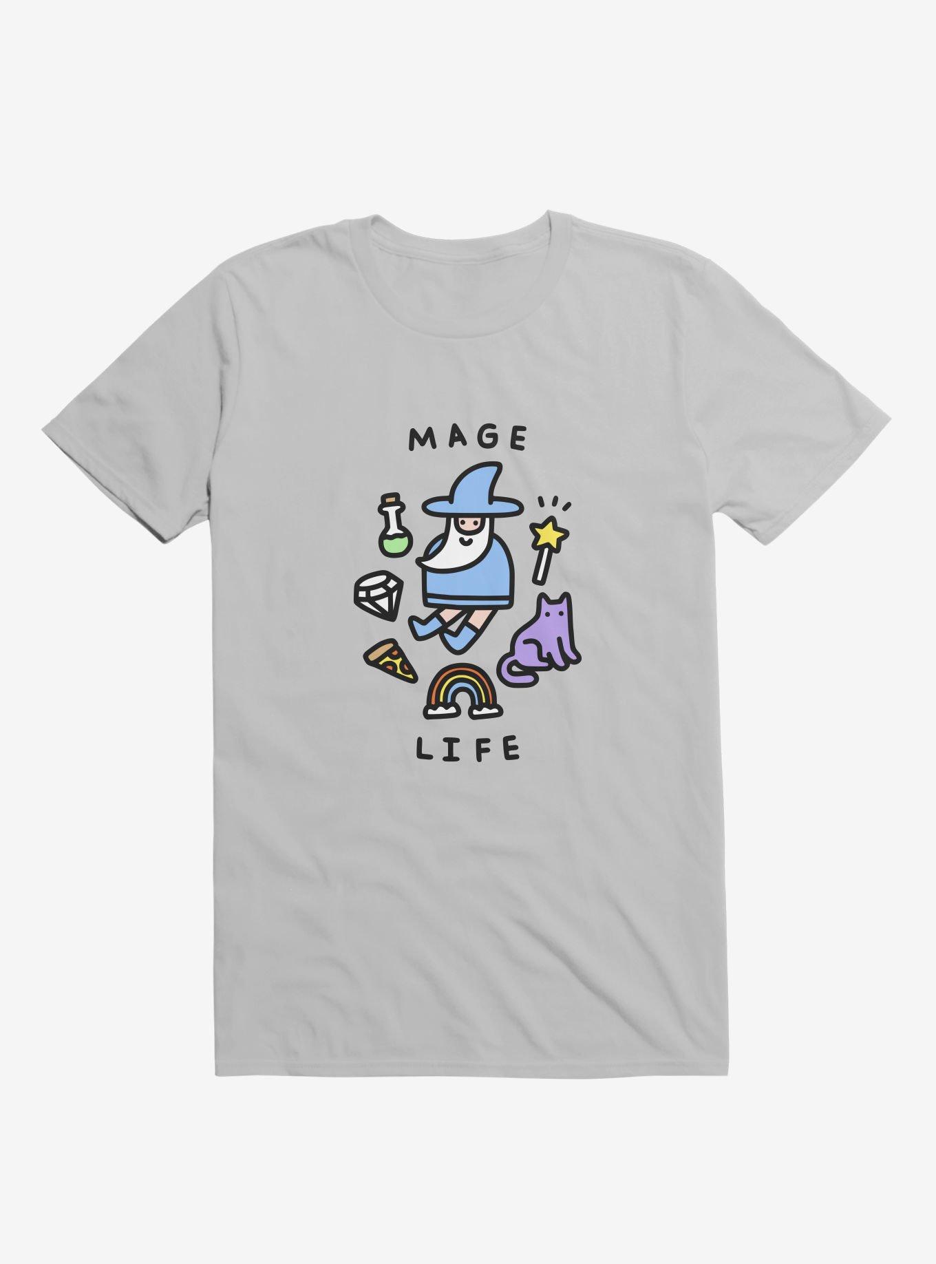 Mage Life Wizard Silver T-Shirt, SILVER, hi-res