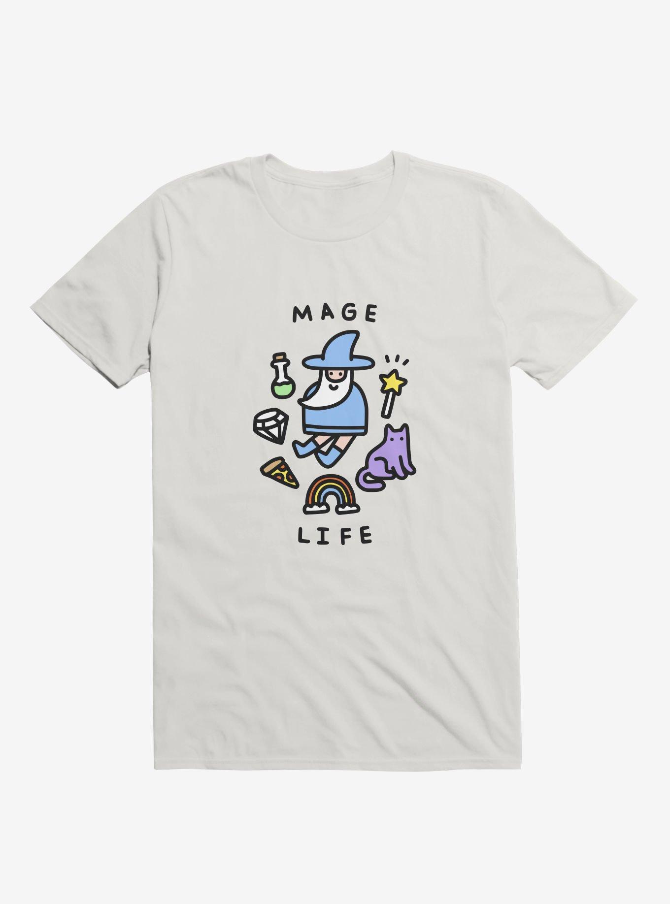 Mage Life Wizard White T-Shirt, WHITE, hi-res