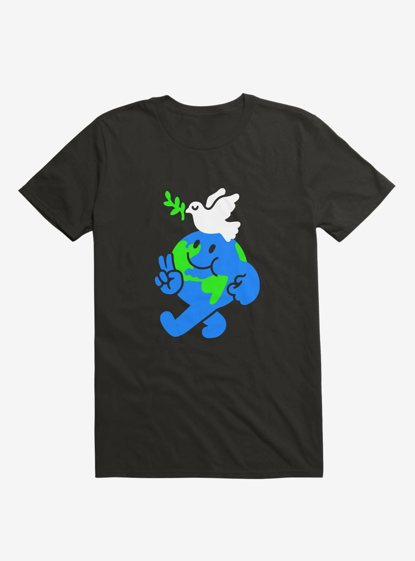 Peace On Earth Black T-Shirt, BLACK, hi-res