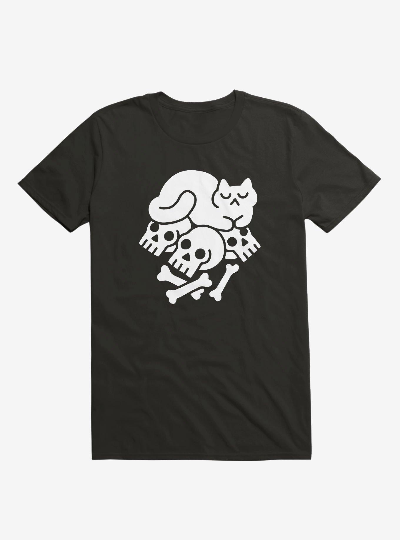 Catnap Cat Black T-Shirt, BLACK, hi-res