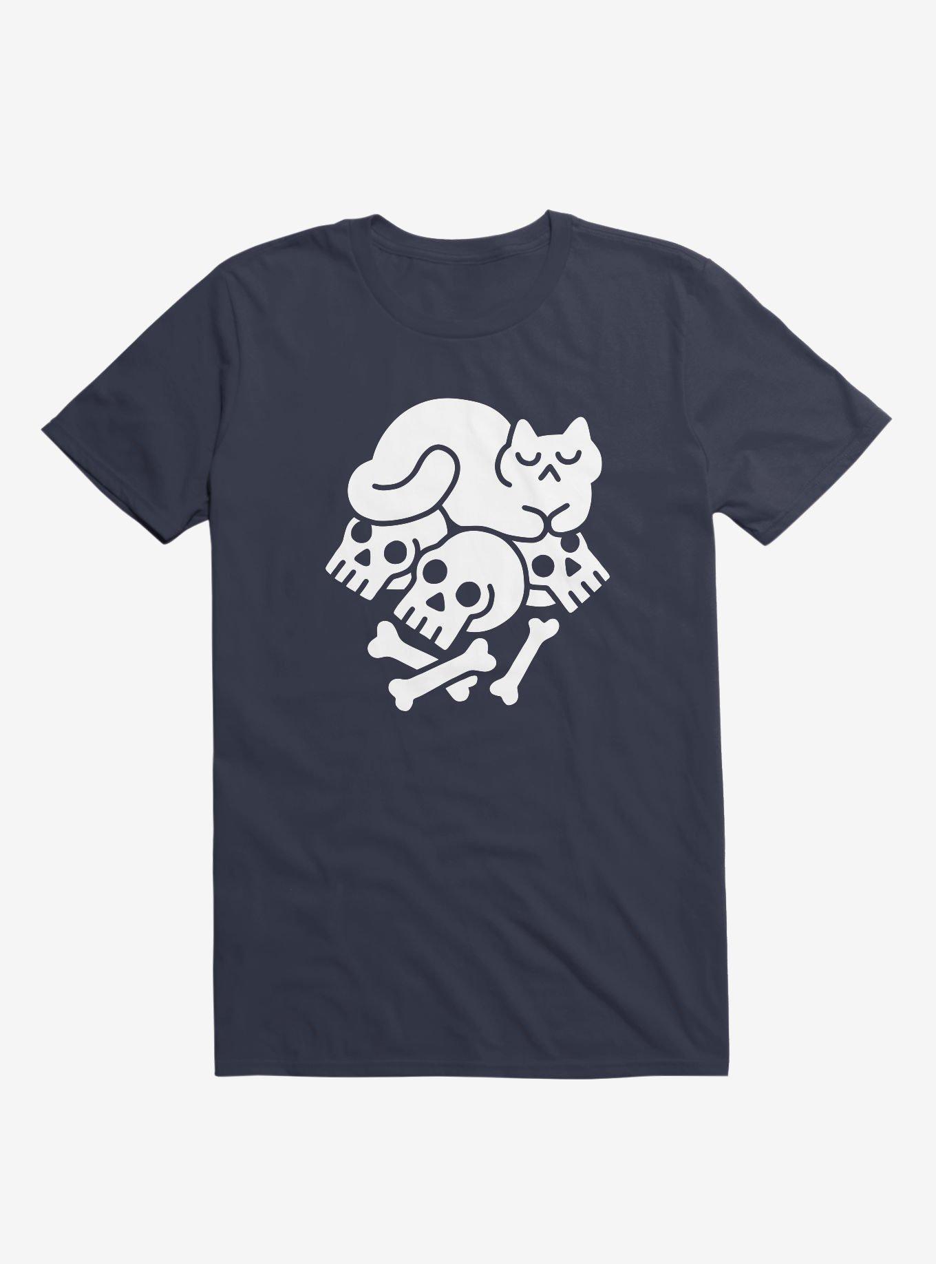 Catnap Cat Navy Blue T-Shirt - BLUE | Hot Topic