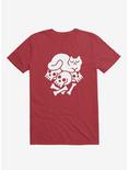 Catnap Cat Red T-Shirt, RED, hi-res