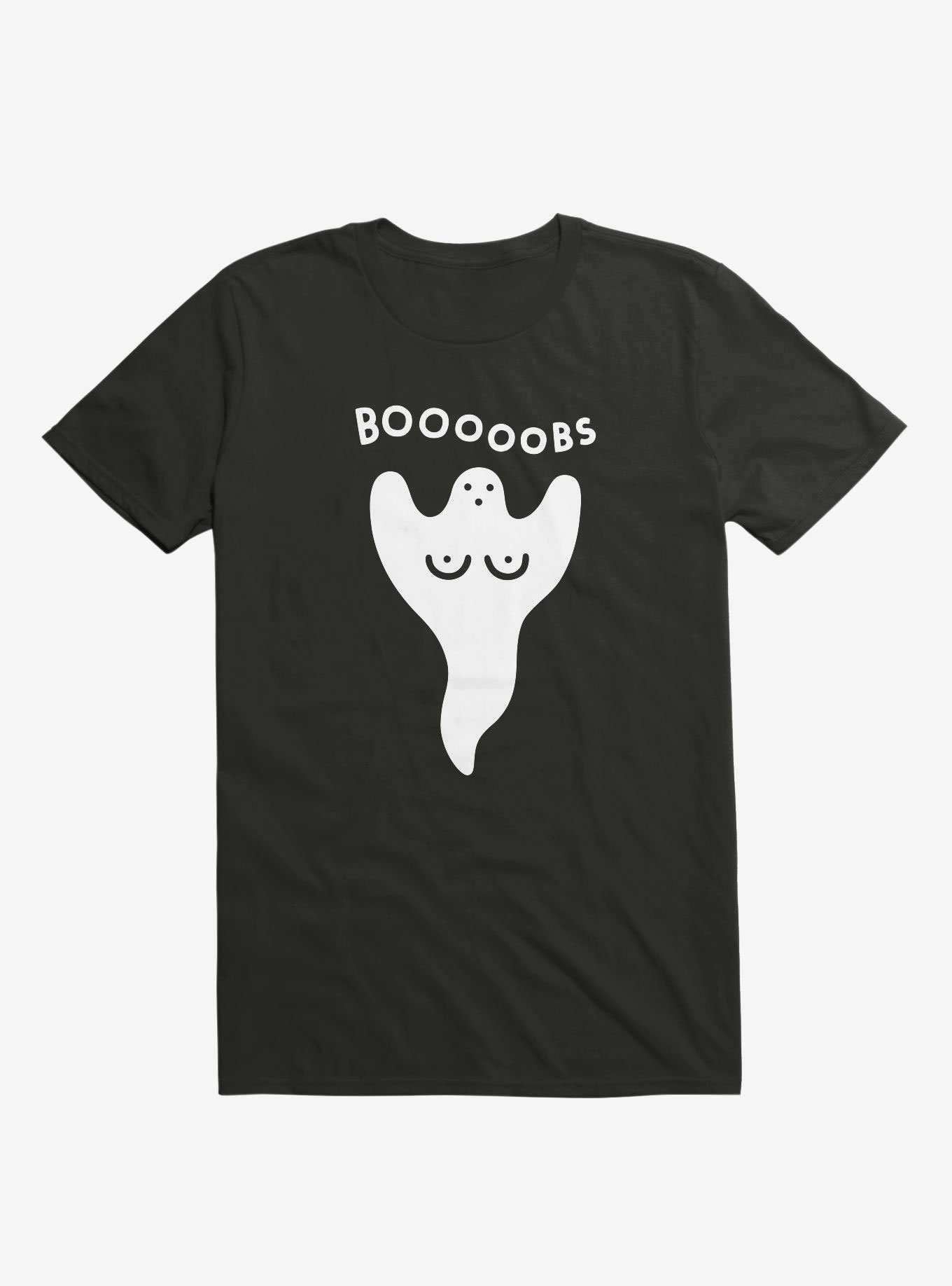 Ghost Boobs Black T-Shirt, , hi-res