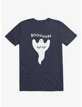 Ghost Boobs Navy Blue T-Shirt, , hi-res