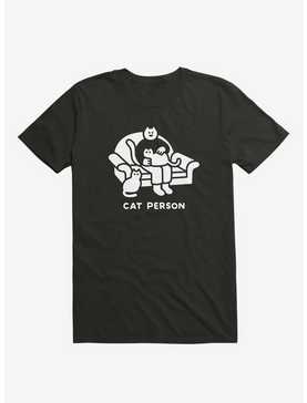 Cat Person Black T-Shirt, , hi-res