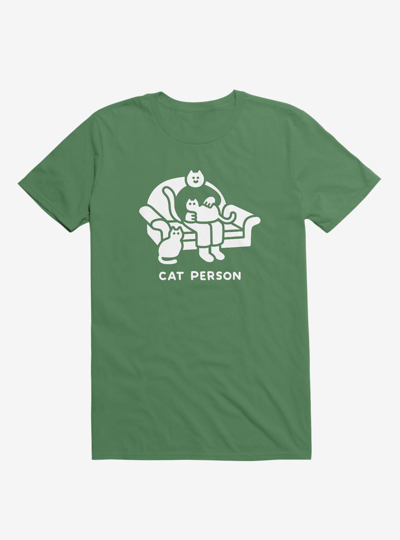 Cat Person Kelly Green T-Shirt, , hi-res