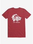 Cat Person Red T-Shirt, RED, hi-res