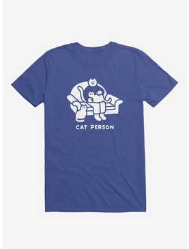 Cat Person Royal Blue T-Shirt, , hi-res