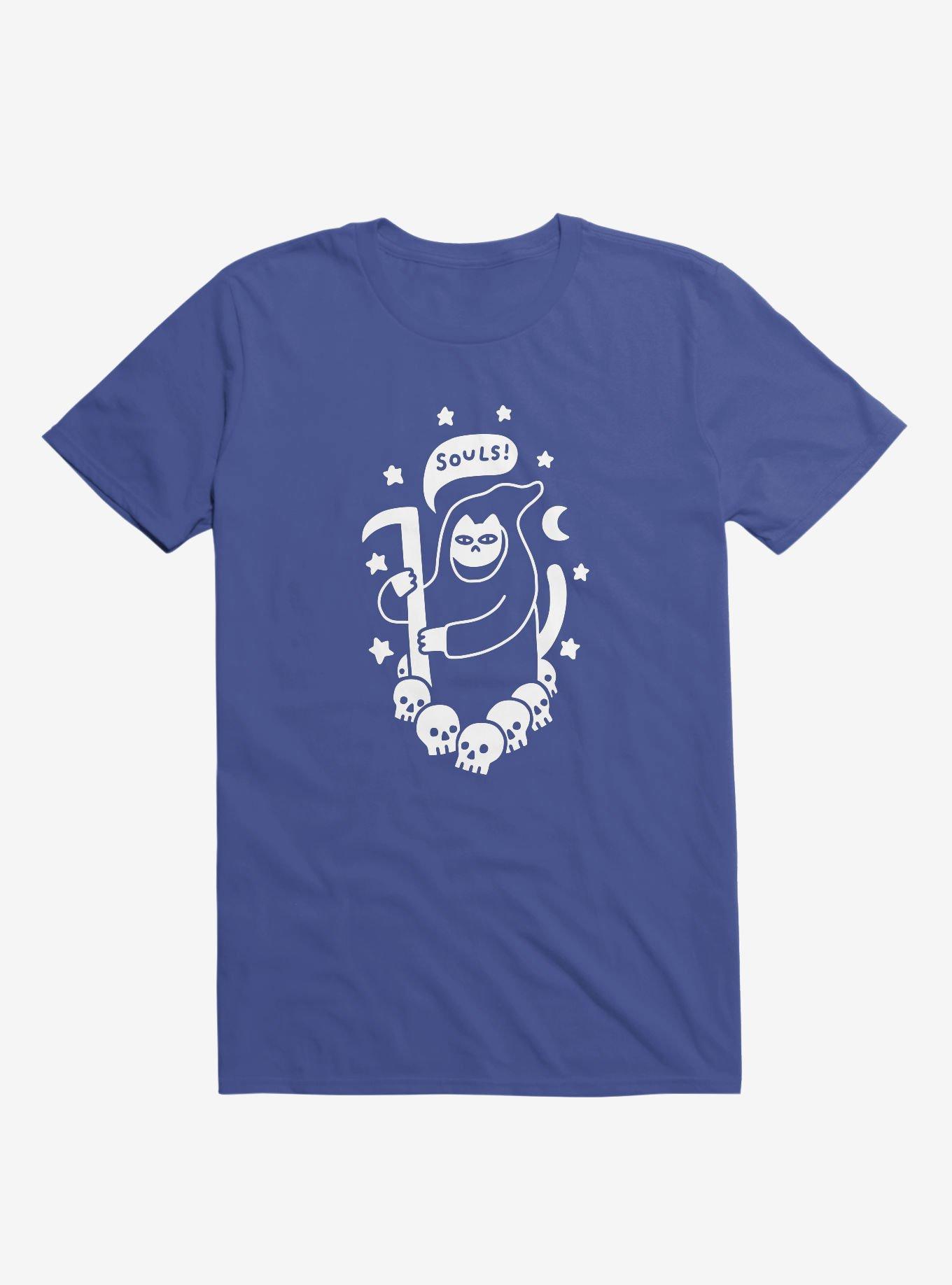Cat Searching For Souls Reaper Royal Blue T-Shirt, , hi-res
