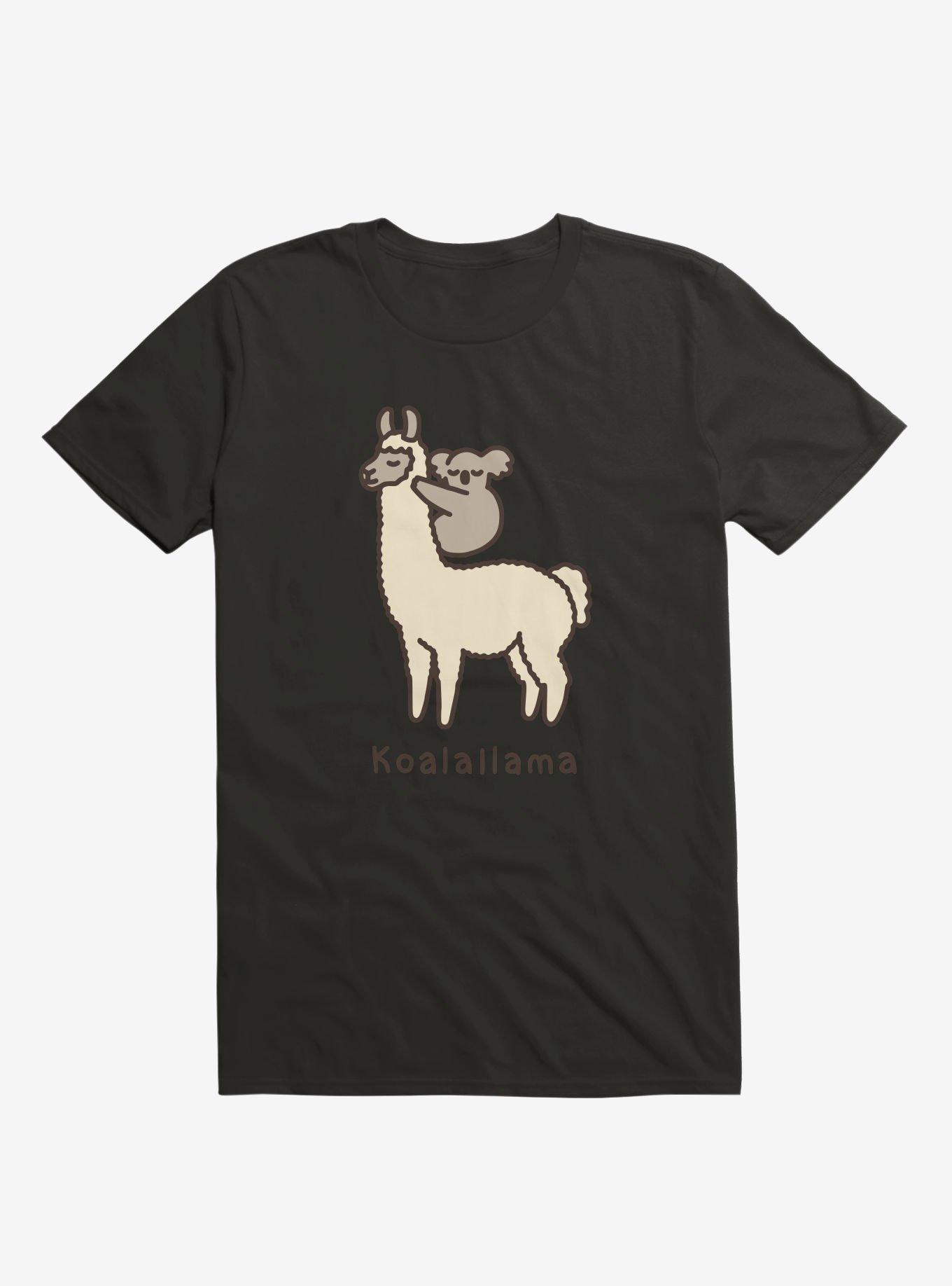 Koalallama Koala And Llama Black T-Shirt, BLACK, hi-res