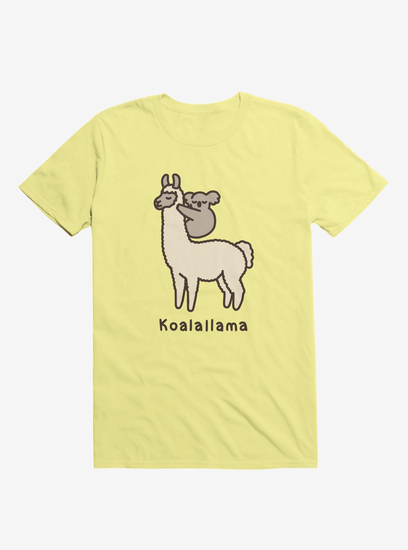 Koalallama Koala And Llama Yellow T-Shirt, YELLOW, hi-res