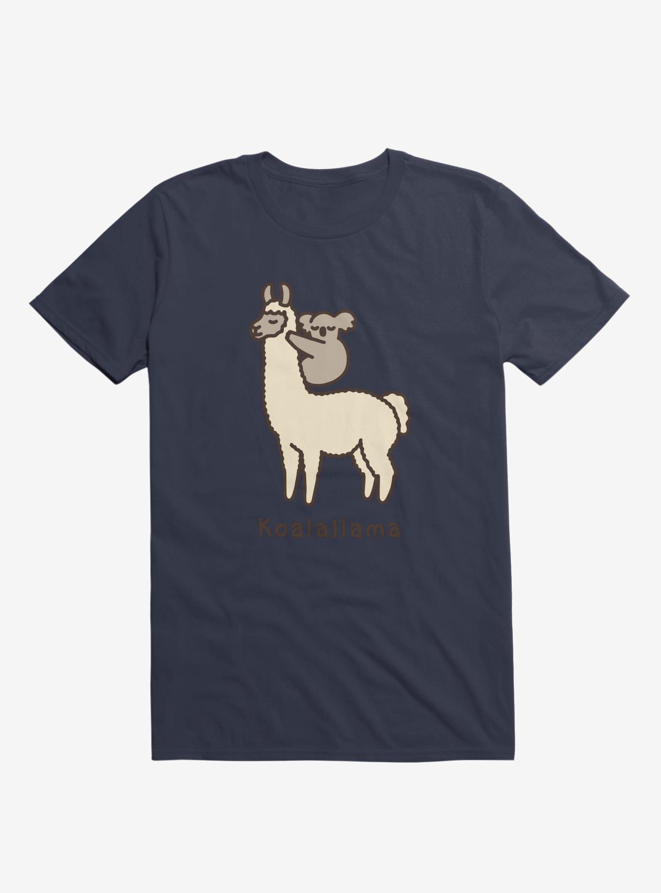 THRDLESS Koalallama Koala And Llama Navy Blue T-Shirt