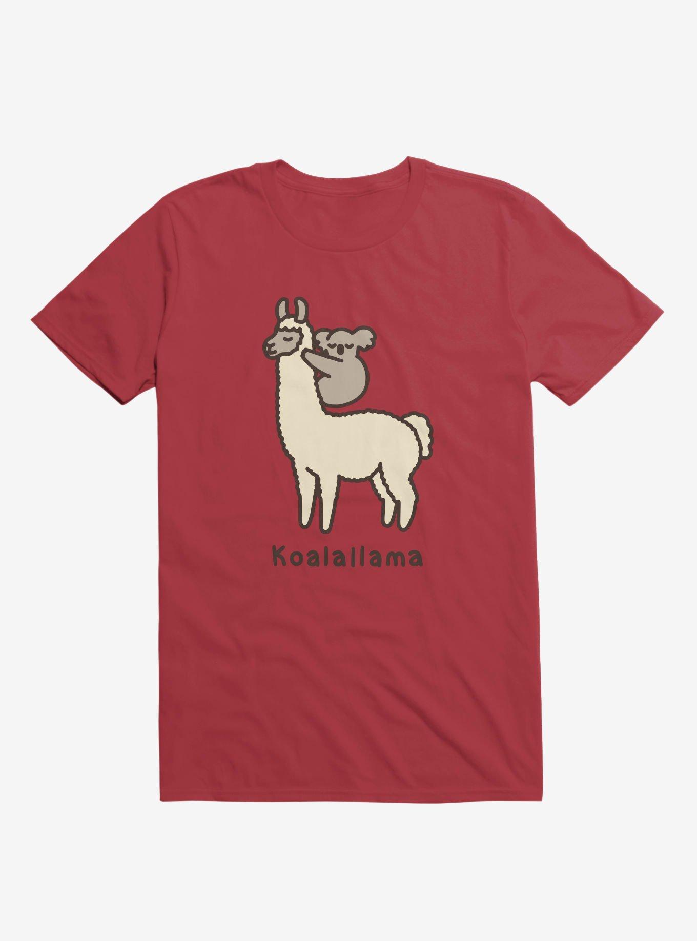 THRDLESS Koalallama Koala And Llama Red T-Shirt