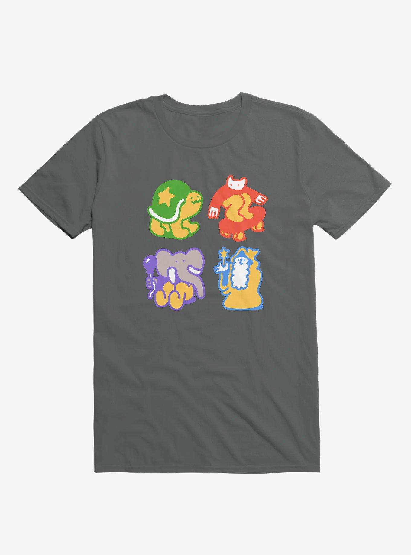 Doodle Buddies Asphalt Grey T-Shirt, ASPHALT, hi-res